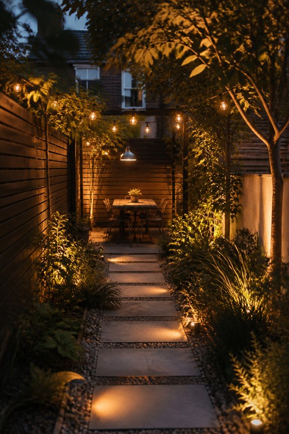 evening retreat garden lighting
