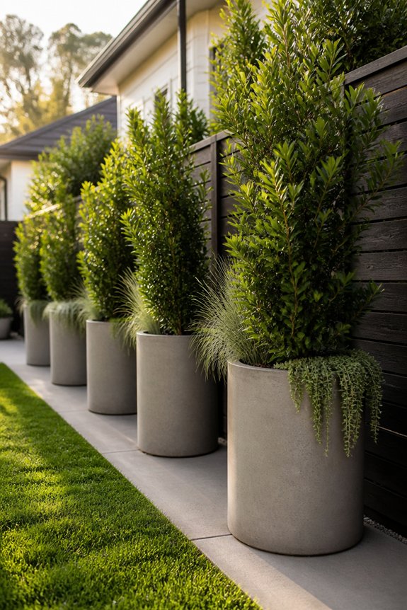 flexible privacy with planters