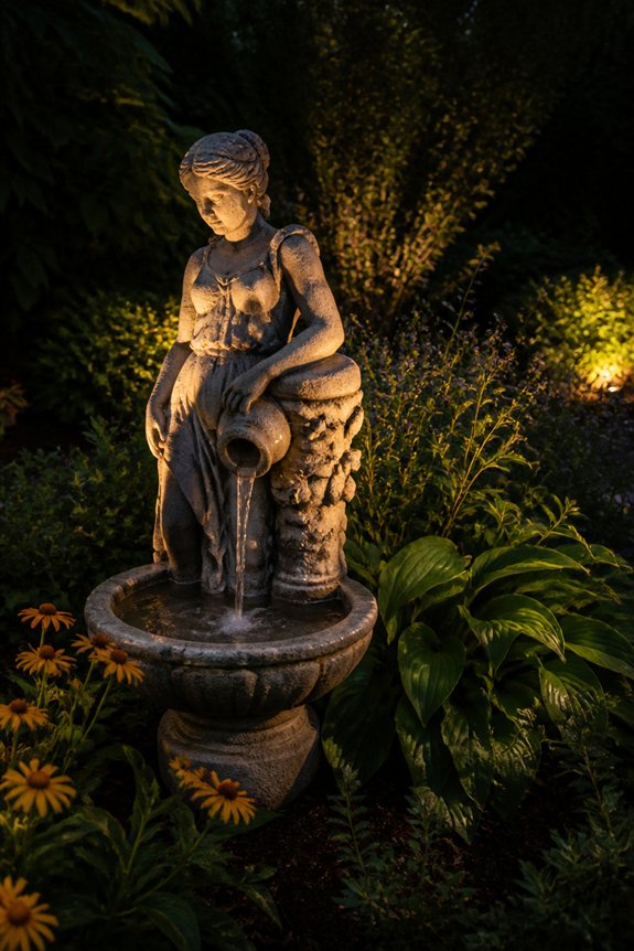 garden spotlights enhance features