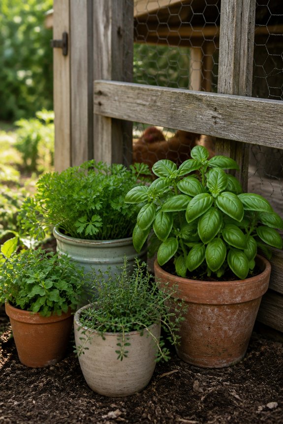 herbs for chicken coop benefits