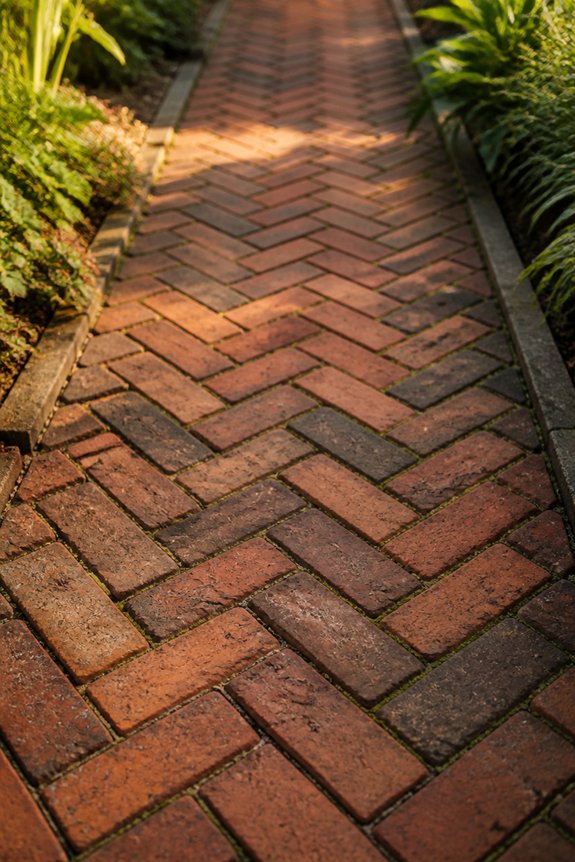herringbone brick path design