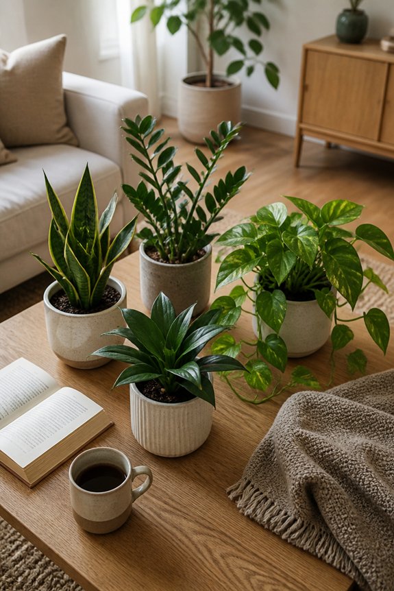 ideal low light coffee table plants