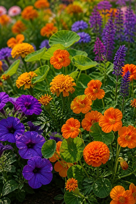 jewel toned orange and purple