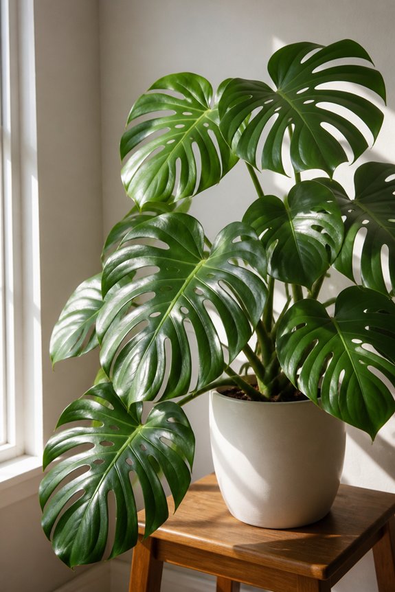 large fenestrated indoor plant