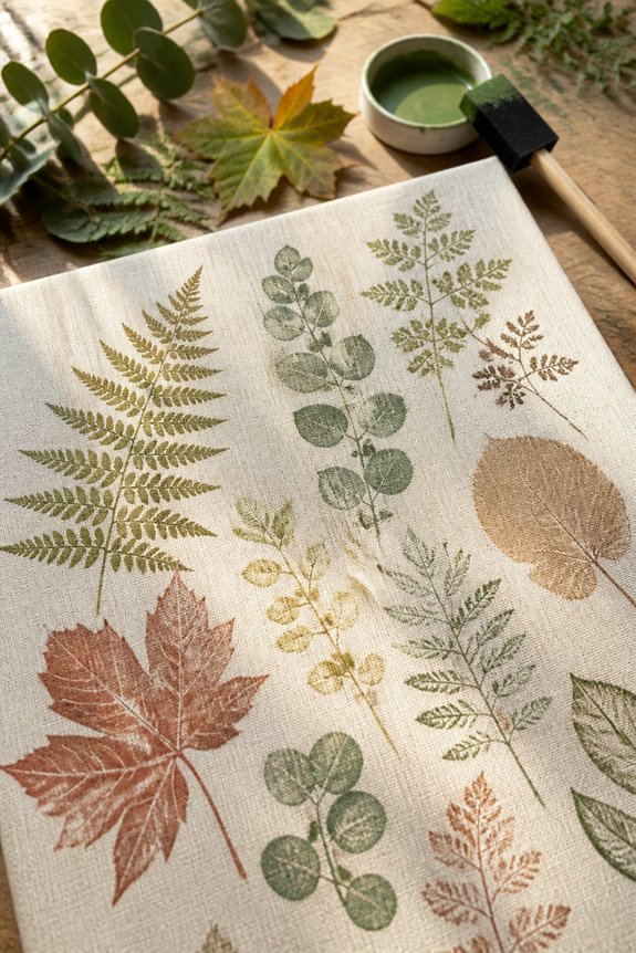 leaf print art technique