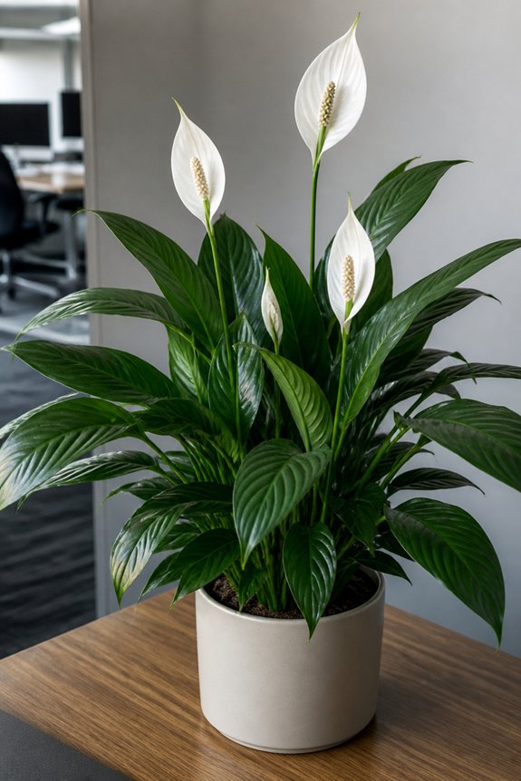 low light adaptable office plant