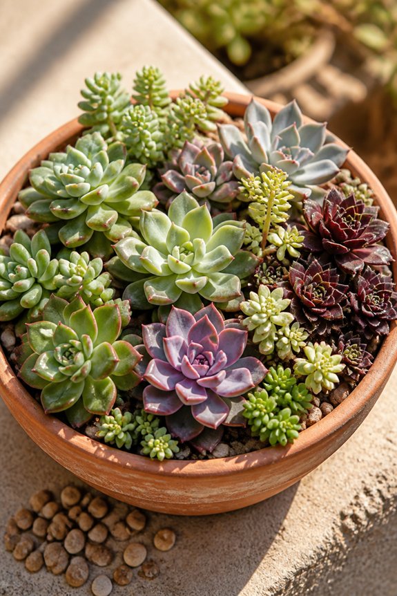 low maintenance sunny succulents