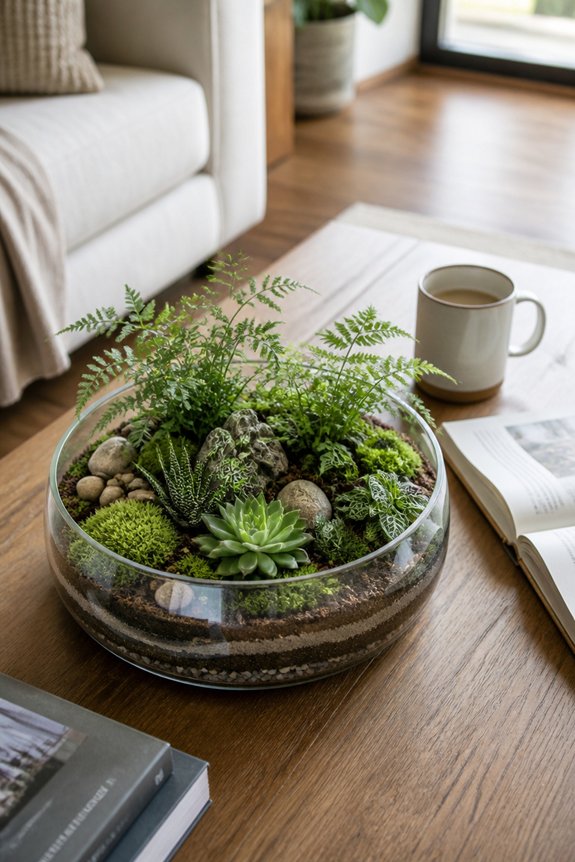 miniature landscape coffee centerpiece