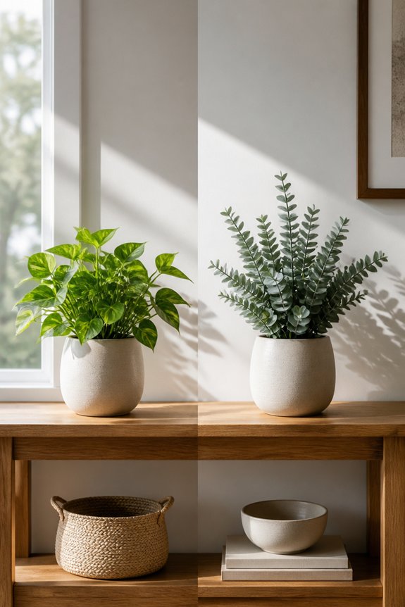 natural vs artificial plants