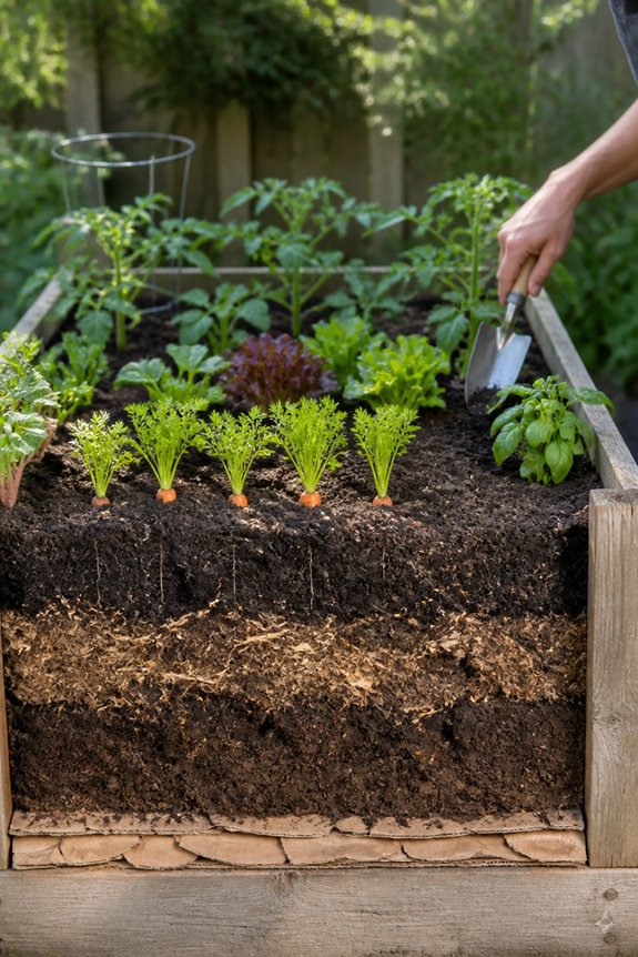 no dig vegetable garden layout