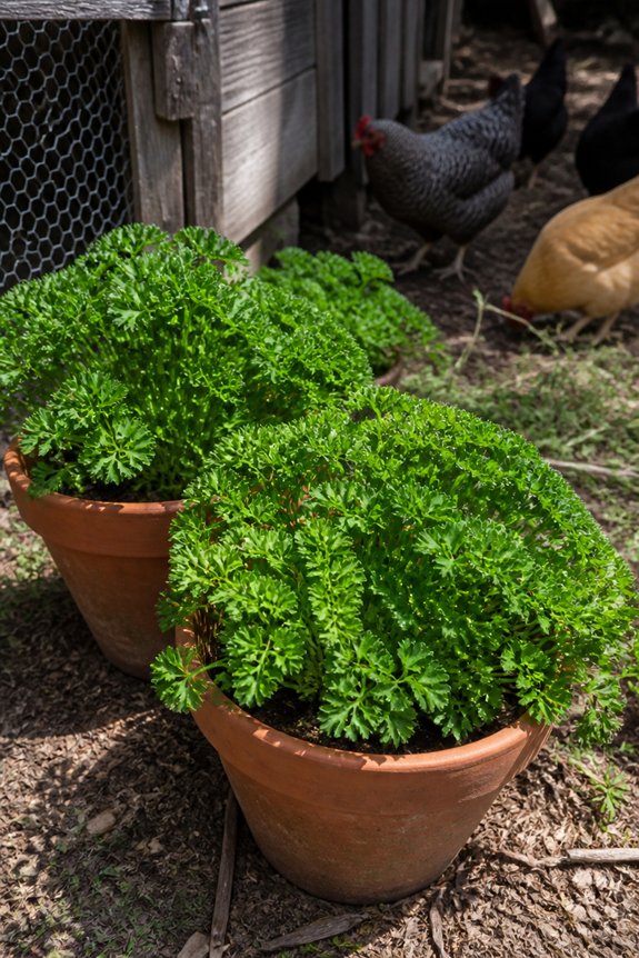 nutrient rich parsley for chickens