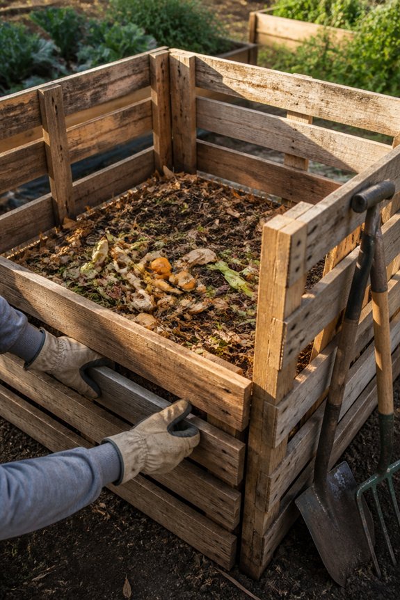 pallet compost bin construction