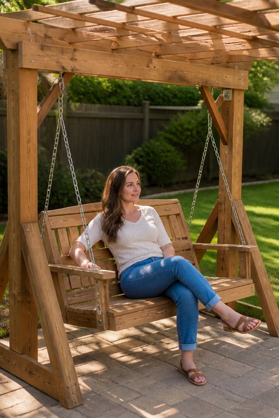 pergola swing bench upgrade
