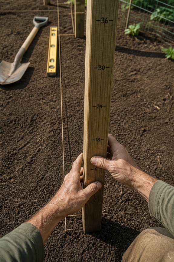 prepare ground set posts