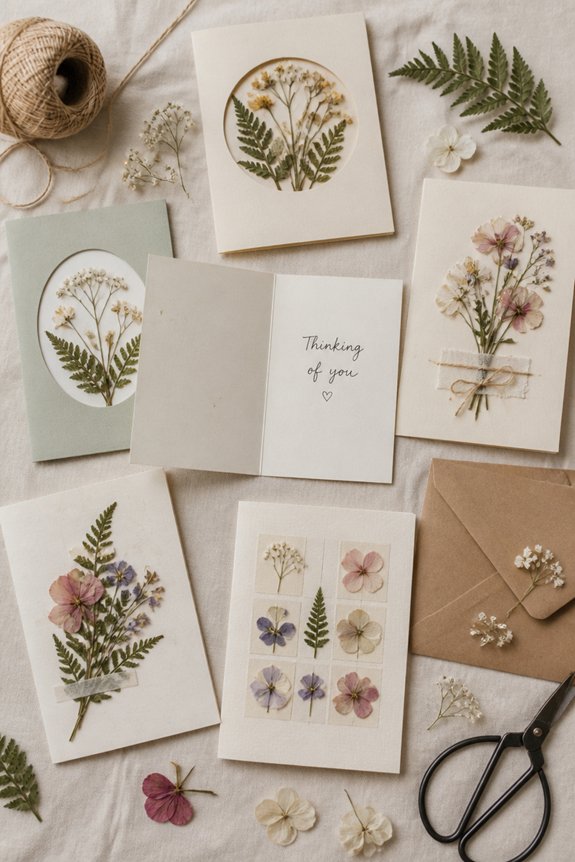 pressed flower card design