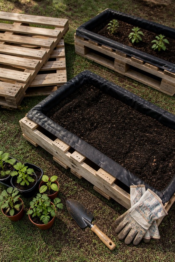 repurposed pallets for gardening