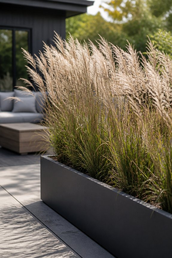 soft privacy with grasses