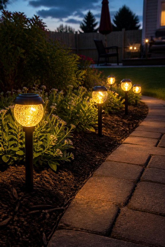 solar lights enhance backyard ambiance