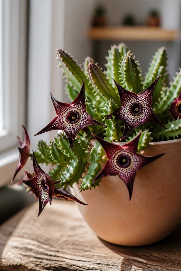 star shaped succulent flowers