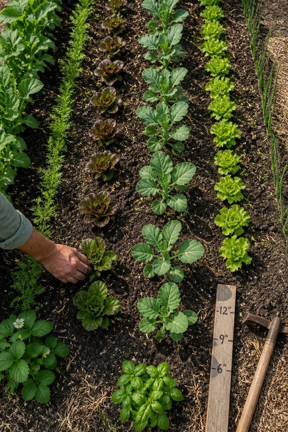 straight row garden layout