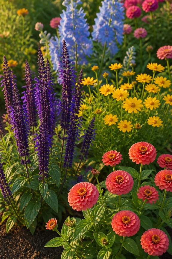 structured multicolor garden design