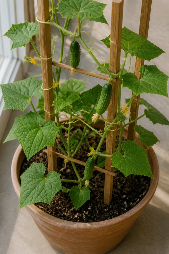 sturdy support for cucumbers