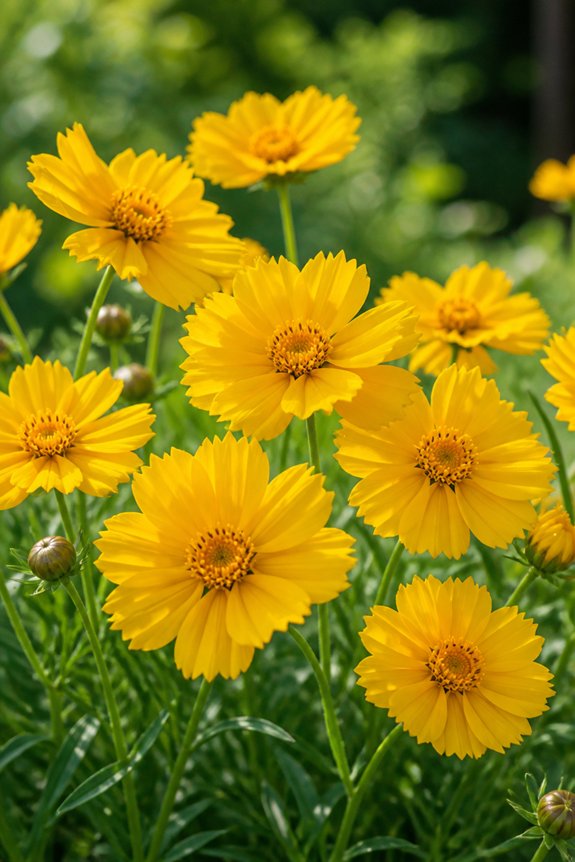 summer blooming yellow wildflowers