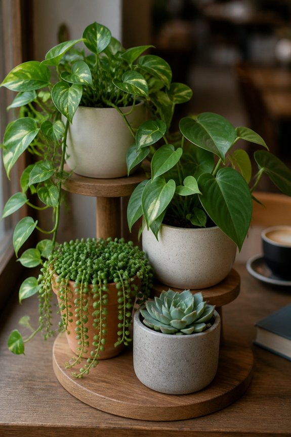 tiered pot arrangement benefits