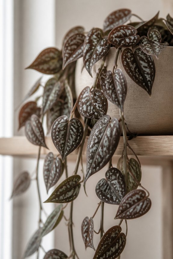 trailing silver flecked houseplant