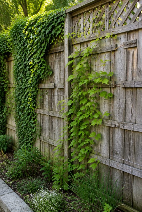 transform fences with vines