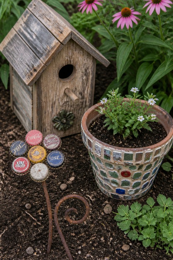 transform junk into garden art
