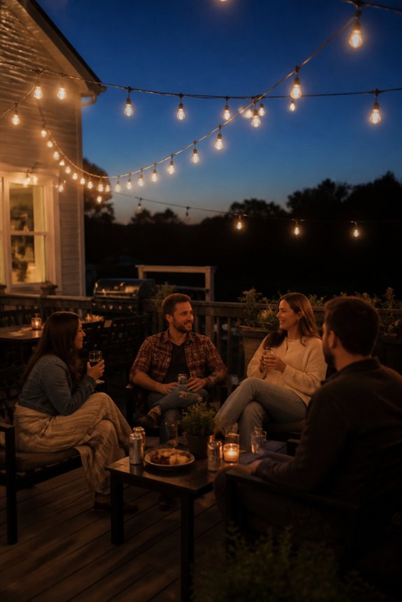 transform patios with string lights