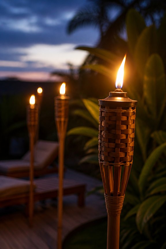 tropical backyard ambiance enhancement