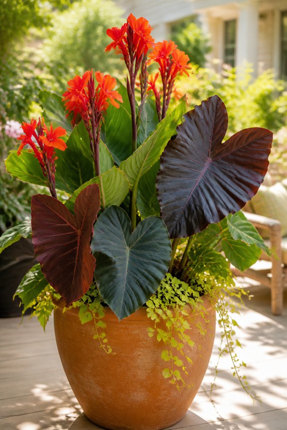tropical container garden design