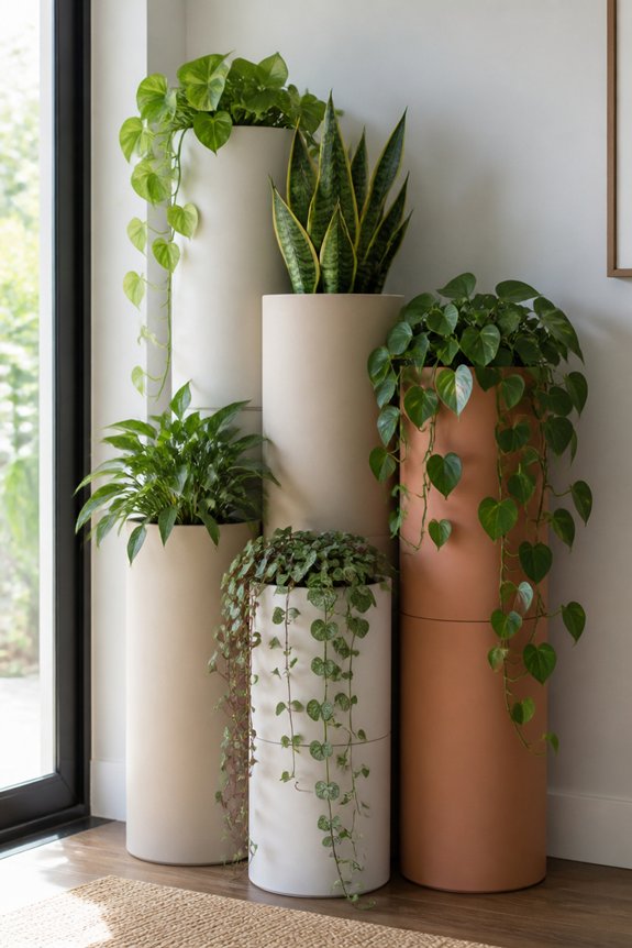 vertical garden planter stacking