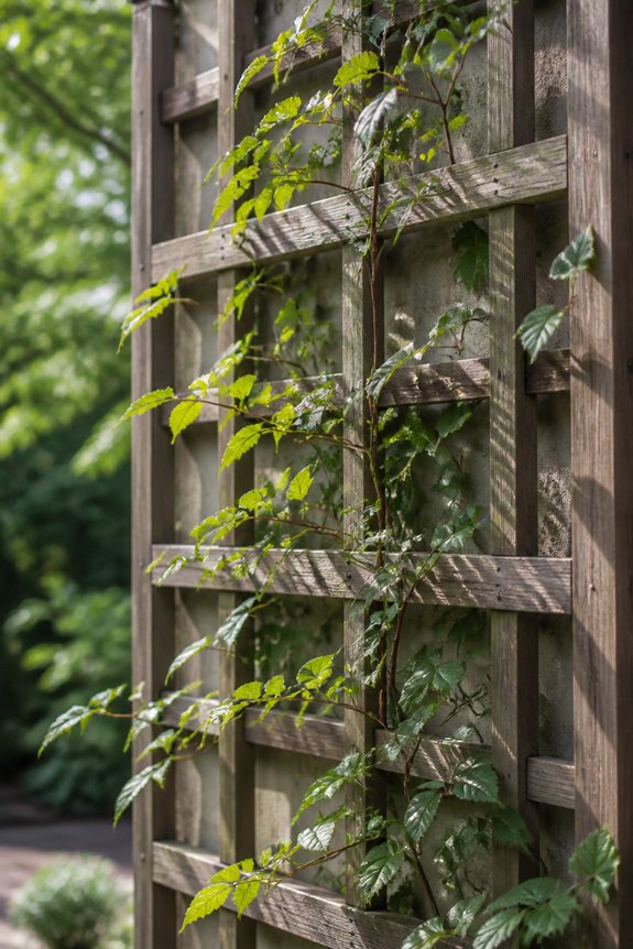 vertical greenery with trellis