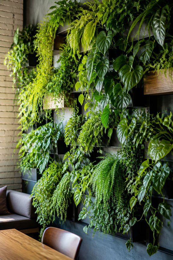vertical plant installations enhance ambiance