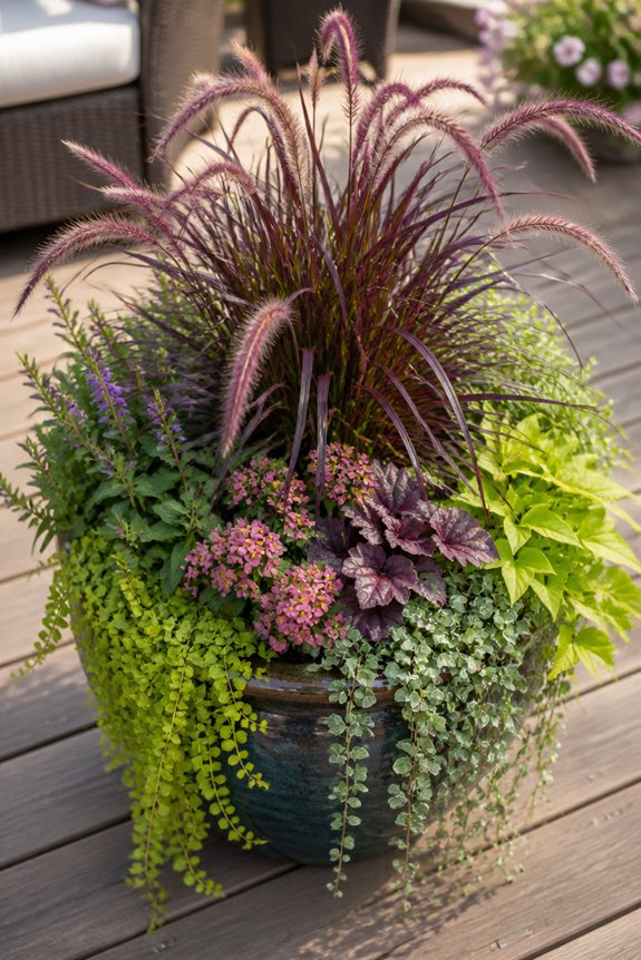 vibrant sun loving container garden