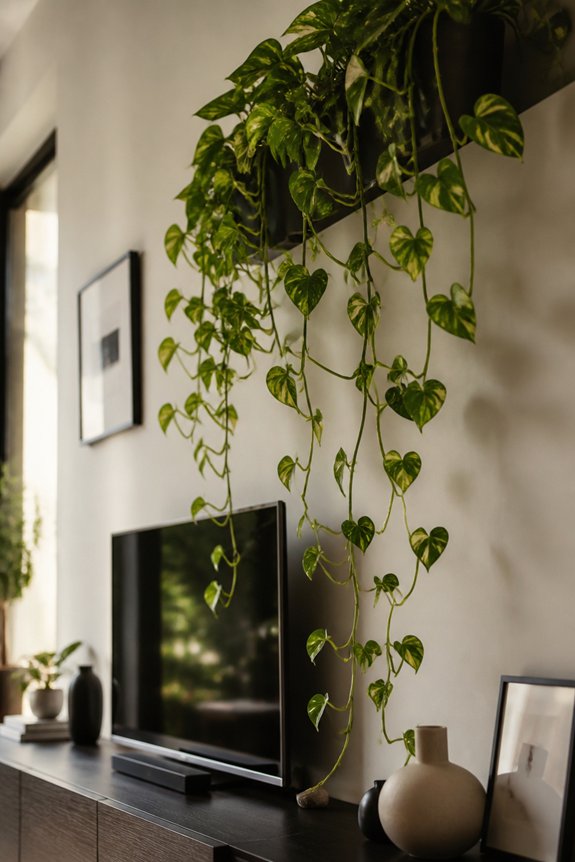 vines above console aesthetics