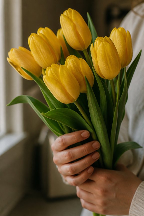 yellow tulips require care