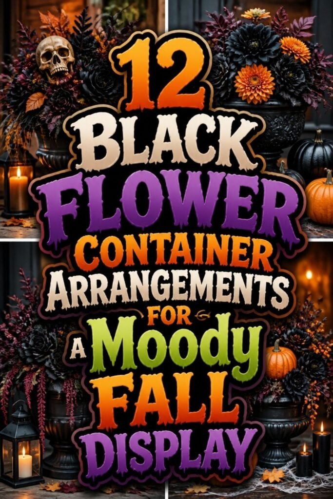 12 Black Flower Container Arrangements for a Moody Fall Display