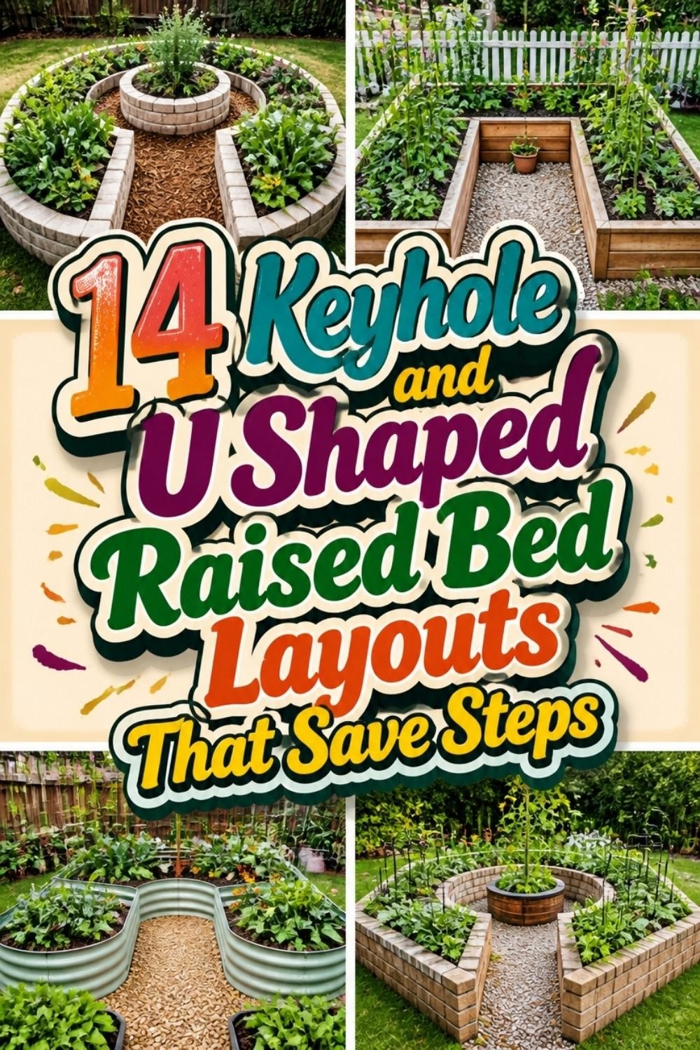 14 Keyhole and U Shaped Raised Bed Layouts That Save Steps