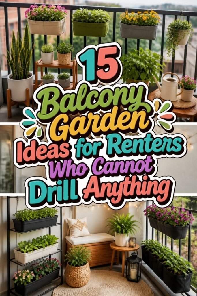 15 Balcony Garden Ideas for Renters Who Cannot Drill Anything
