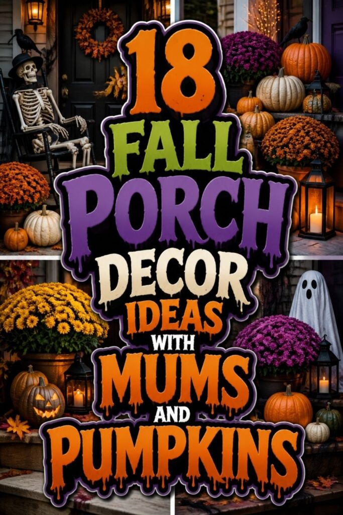 18 Fall Porch Decor Ideas With Mums and Pumpkins