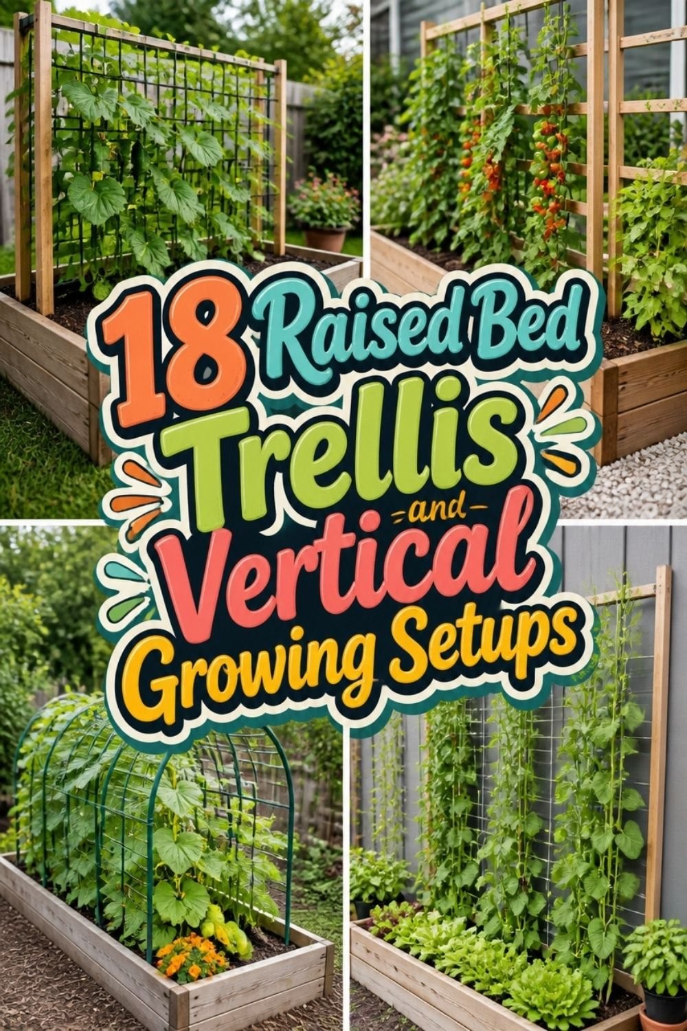 18 Raised Bed Trellis and Vertical Growing Setups