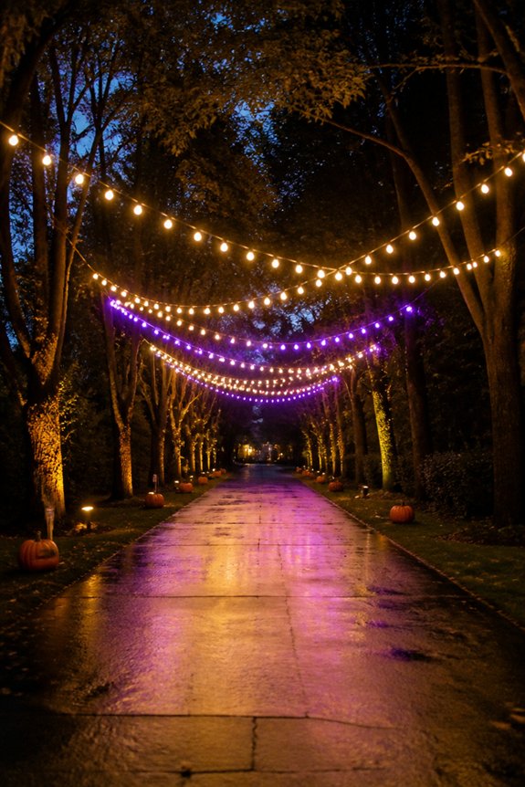 atmospheric halloween string lights