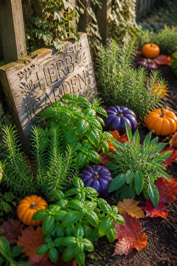 autumn herb garden decorations