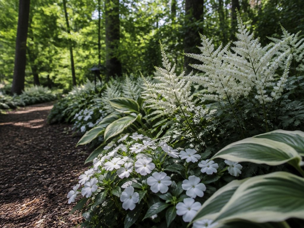 brightening shade garden blooms