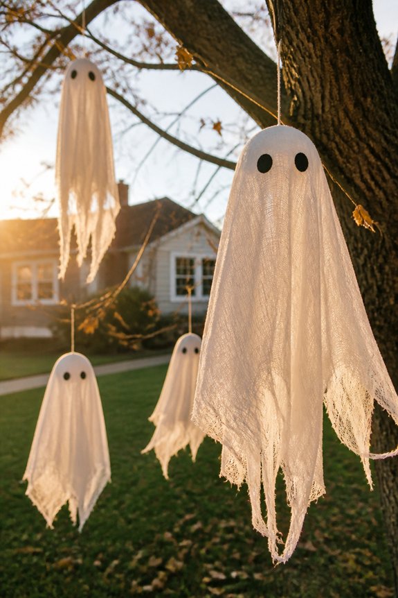 budget friendly hanging ghost decorations