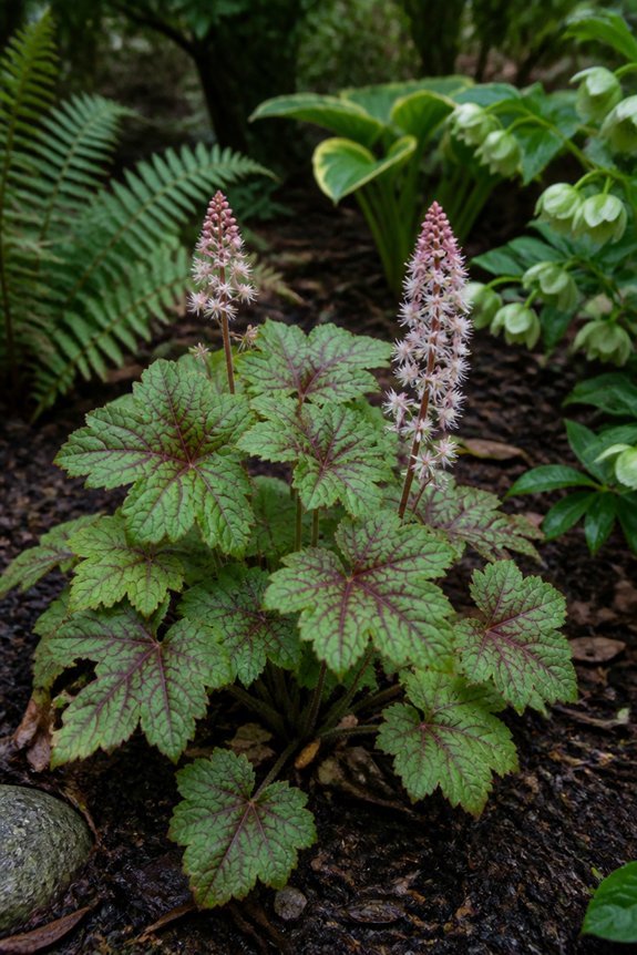burgundy veined shade perennials